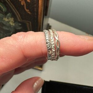 Elegant Silver Stacking Rings